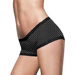 Maidenform One Fab Fit Microfiber Boyshort with Lace - Geo Snowflake