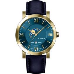 LLARSEN HUGO Gold Blue Leather