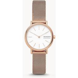 Skagen Signatur Slim Rose Gold-Tone Mesh Bracelet 30mm