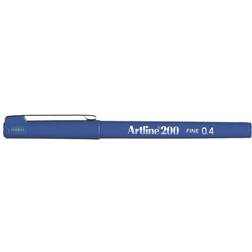 Artline Fineliner 200 Fine 0.4 kongeblå, EK-200 R.blue, 12stk