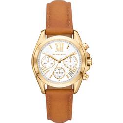 Michael Kors Guld Dame Quartz Ur med Læderrem MK2961