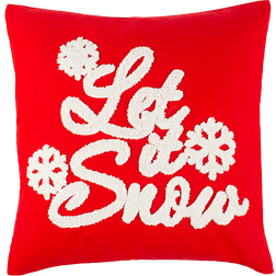Safavieh Let it Snow Complete Decoration Pillows White, Red (45.72x45.72cm)
