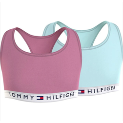 Tommy Hilfiger Logo Bra 2-Ppack - Rose Tea/Aqua Glow