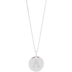Joanli Nor Ellanor Letter Pendant Necklace - Silver/Transparent