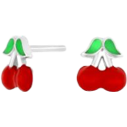 Nordahl Andersen Cherry Earrings - Silver/Red/Green