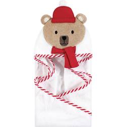 Hudson Animal Face Hooded Towel Bear with Scarf