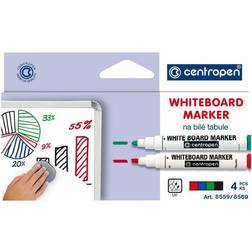 Centropen Marker for boards, mix, dry-wipe, 4 pieces (8559/4pcs)