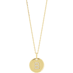 Joanli Nor Ellanor Letter Pendant Necklace - Gold/Transparent