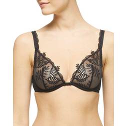 Simone Pérèle Embroidered Mesh Underwire Bra - Black