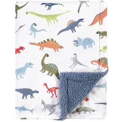 Hudson Baby Plush Mink and Sherpa Blanket Dinosaurs