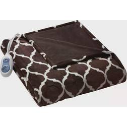 Beautyrest Oversized Ogee Heated Blankets Brown (177.8x152.4cm)