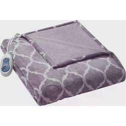 Beautyrest Oversized Ogee Heated Blankets Purple (177.8x152.4)