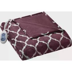 Beautyrest Oversized Ogee Heated Blankets Purple (177.8x152.4)