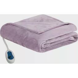 Beautyrest Heated Plush Blankets Purple (177.8x152.4)