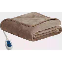 Beautyrest Heated Plush Blankets Brown (177.8x152.4cm)