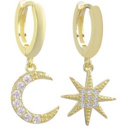 Carrie Taylor Star & Moon Earring - Gold/Transparent