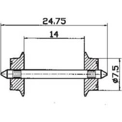 Roco 40184 H0 Wheel set AC 2 pc(s)