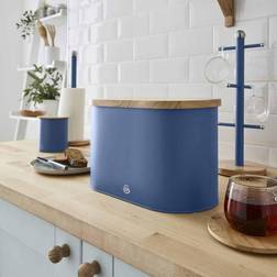 Swan Nordic Bread Bin With Wooden Lid Bread Box