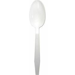 BWKTEAHWPPWH Heavyweight Polypropylene Cutlery, Teaspoon, White Tea Spoon