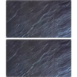 vidaXL 2 pcs with Natural Stone Pattern Tempered Chopping Board