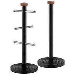 Tower Black Rose Gold Towel And Tree Set Paper Towel Holder