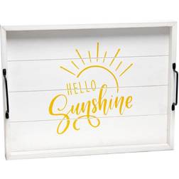 Elegant Designs Decorative Wood Tray, "Hello Sunshine" Serving Tray