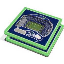 YouTheFan Blue Seattle Seahawks 3D StadiumViews Sottobicchiere