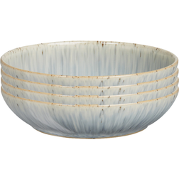 Denby Set of Four Halo Speckle Pasta Blue Soup Bowl