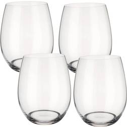 Villeroy & Boch Entree Double Old Fashioned/White Wine Stemless Glasses, Set of 4 Bicchiere