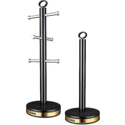 Tower Empire 6-Cup Tree And Towel Pole Set &Ndash; Black Mug