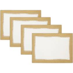 Villeroy & Boch Metallic Brushstroke Modern Place Mat White, Beige, Gold, Silver (50x35)