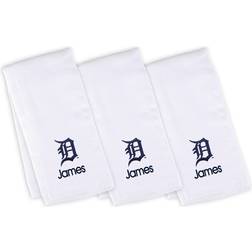 Chad & Jake Infant White Detroit Tigers Personalized Burp Cloth