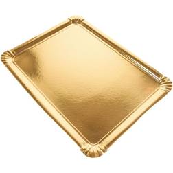 Papstar Serveringsfat Papp Rektangulär Guld 5-pack