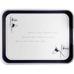 Marine Business Welcome on Board 15-3/4" W x 11-7/8" L x 2" H Multi 15-3/4" W x 11-7/8" L x 2" H Serviertablett