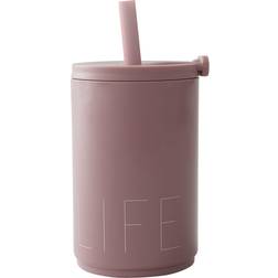 Design Letters Travel life straw 330ml Rosa Travel Mug