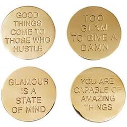 Classic Collection Quote Mässing Glasunderlägg