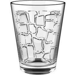 Quid Alto Vidrio 50 cl Transparente Con Relieve Facil de Limpiar Reciclable 20 cm - Clear Vaso