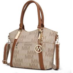 MKF Collection Jeneece M Signature Tote Handbag - Beige