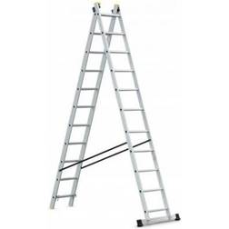 AWTools Aluminum Double Section Multi-Purpose Ladder 2x11 150kg