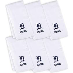 Chad & Jake Infant White Detroit Tigers Personalized Burp Cloth