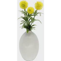 Artificial Pom Pom in Ceramic Vase 10.8"