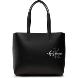 Calvin Klein Sculpted Two Tone Shopper - Black