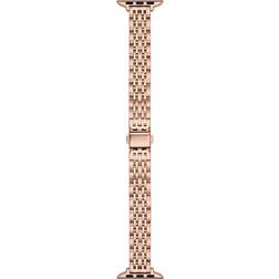 The Posh Tech Rainey Skinny Rose Gold Plated Alloy Link Band for Apple Watch, 42mm-44mm Rose Gold Plated 42mm