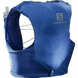 Salomon Adv Skin 5 With Flasks Nautical Blue/ebony/white, Male, varusteet, laukut & reput, Juoksu, Sininen, XL