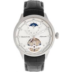 Heritor Automatic Gregory Semi-Skeleton Leather-Band (HERHR8101)