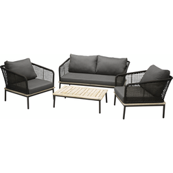 Venture Design Andorra Loungeset, 1 Bord inkl. 2 Stolar & 1 Soffor