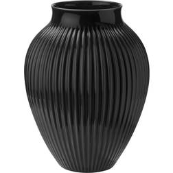 Knabstrup Keramik Fluted Black Vas 35cm