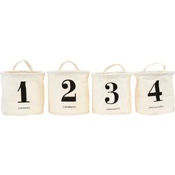 House Doctor Opbevaringskurve Med Print 1-2-3-4 Kurv 20cm