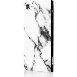 iDecoz Square Case Marble (iPhone SE3/SE2/8/7) Hvid