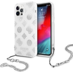 Guess iPhone 12 Pro Max Cover Chain Peony Sølv